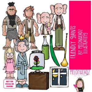 Friendly Giant clip art, literature, book companion COLORED Version