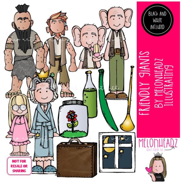 Friendly Giant clip art, literature, book companion COMBO PACK - Melonheadz