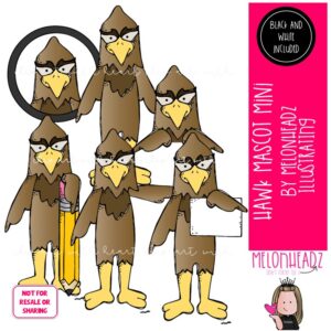 Hawk Mascot clip art, school spirit, team sport Mini