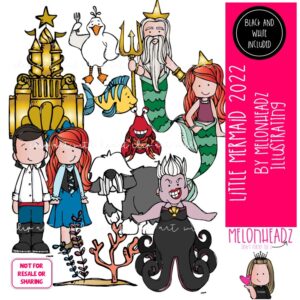 Little Mermaid clip art 2022, literature, book companion COMBO PACK