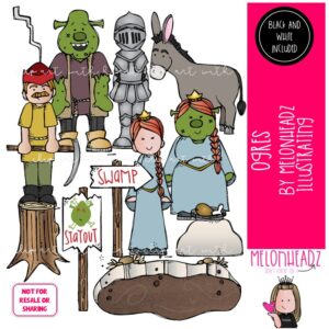 Ogres clip art Literature clip art Book Companion clip art COMBO PACK