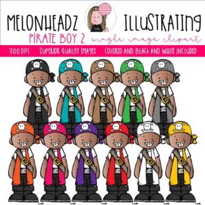 Pirate Boy 2 clip art, Single Image