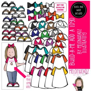 Build A Me clip art, Add a logo, Build a Teacher clip art COMBO PACK