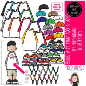 Build-A-Me Man clip art, Add a logo COMBO PACK