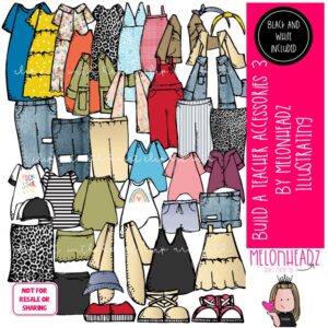 Build A Teacher 3 clip art, Me, Accessories, Clothing COMBO PACK