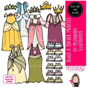 Build A Teacher clip art, Me, Princess Costumes, Halloween COMBO PACK