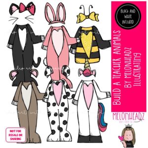 Build A Teacher clip art, Me, Animal Costumes, Halloween COMBO PACK