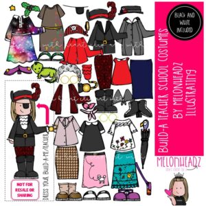 Build A Teacher clip art, Me, School Costumes, Halloween COMBO PACK