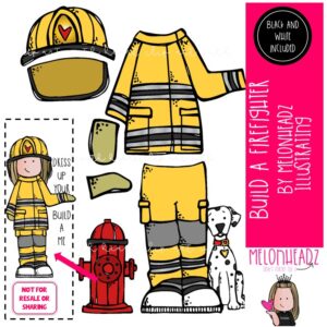 Build a Firefighter clip art, Me, Teacher, dalmatian Mini