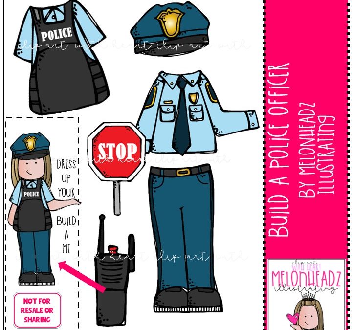 Build a Police Officer clip art – Build-A-Me/Build-A-Me – Mini