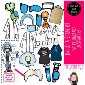 Build A Scientist clip art, Build A Me, Teacher, Man COMBO PACK
