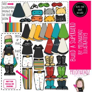 Build A Superhero clip art, Build a Me, Teacher, Man COMBO PACK