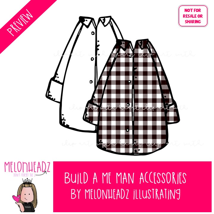 Build A Me Man clip art, Accessories clip art COMBO PACK - Image 2