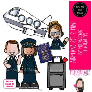 Airplane clip art 2, pilot clip art, flight attendant clip art Mini