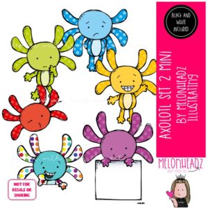 Axolotl clip art 2, Amphibian clip art Mini