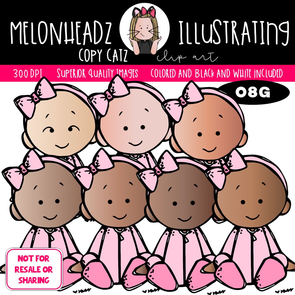 Copy-Catz clip art – 08G - Melonheadz Illustrating