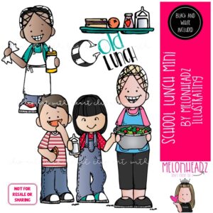 School Lunch clip art, staff Mini