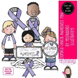 Stomach Cancer clip art, Awareness, Ribbon MINI