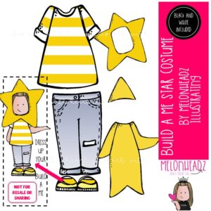 Build a Me Star Costume clip art, Teacher Mini