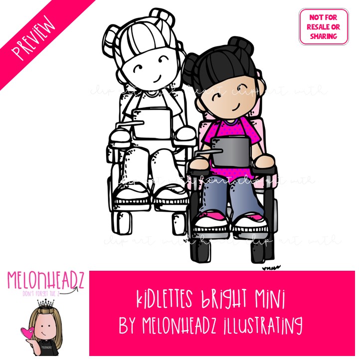 Kidlettes clip art, Brights, kids MINI - Image 2
