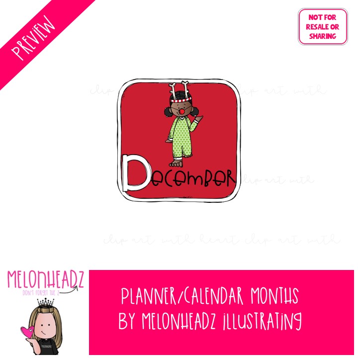 Planner / Calendar, Digital Stickers, Printables, Months of the Year - Image 2