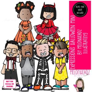 Expressions clip art, Halloween, costume, emotions Mini