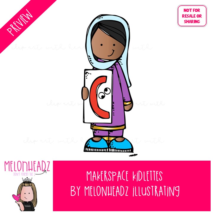 Maker Space Kidlettes clip art COLORED Version - Image 2