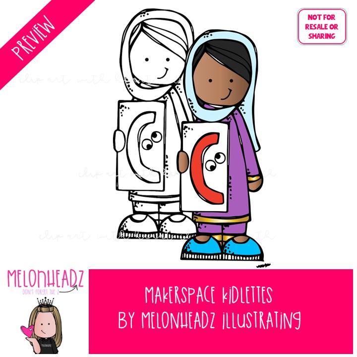 Maker Space Kidlettes clip art COMBO PACK - Image 2
