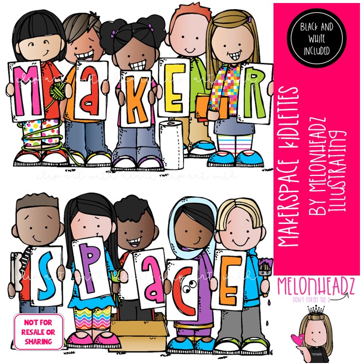 Maker Space Kidlettes clip art COMBO PACK