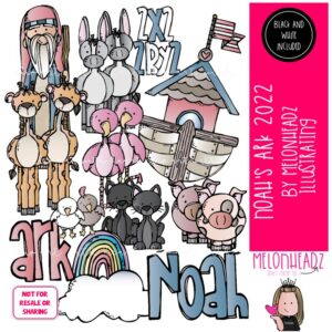 Noah's Ark clip art 2022, Bible COMBO PACK