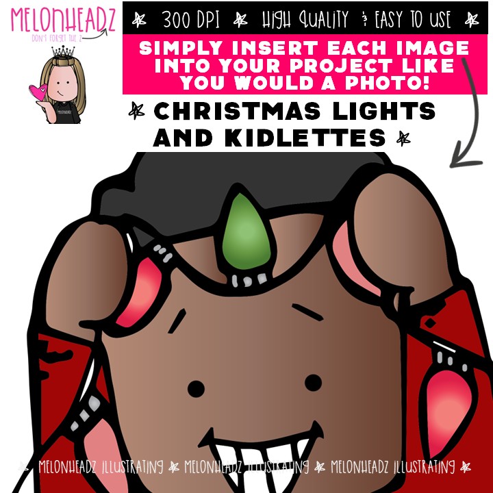 Christmas Lights and Kidlettes clip art Mini - Image 3