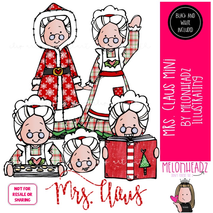 Mrs. Claus clip art, Christmas clip art Mini