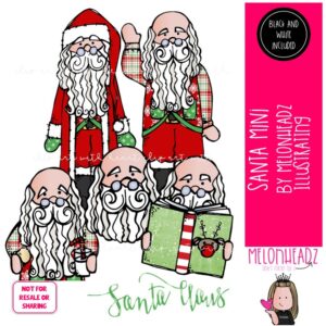 Santa clip art, Christmas clip art Mini