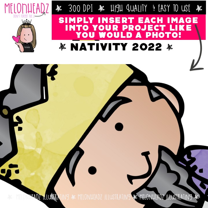 Nativity clip art 2022, Christmas clip art COMBO PACK - Image 3
