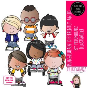 Bobbleheadz clip art, Differently Abled Mini