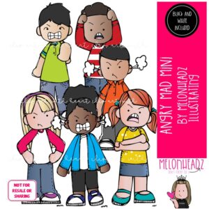 Angry Mad clip art, Emotions clip art, Expressions clip art MINI