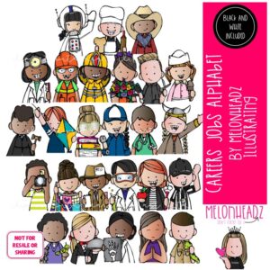Career Alphabet clip art, job, employment COMBO PACK