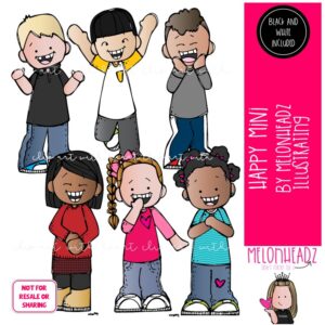 Happy clip art, feelings, expressions MINI