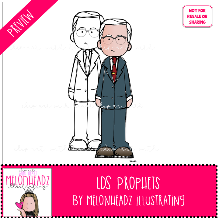 LDS Prophets clipart COMBO PACK - Melonheadz