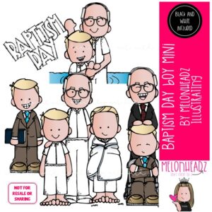 Baptism Day Boy clip art, LDS MINI