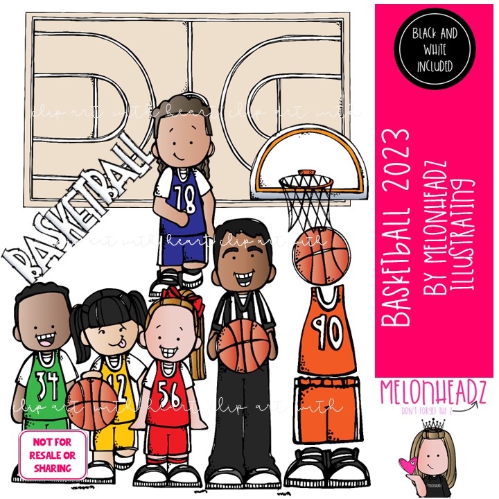 Basketball clipart 2023 Sports clip art COMBO PACK