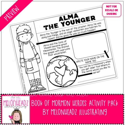 Book of Mormon Heroes Packet Coloring Book Color Page Printable