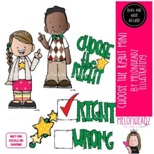 Choose the Right clipart, LDS, primary Mini 