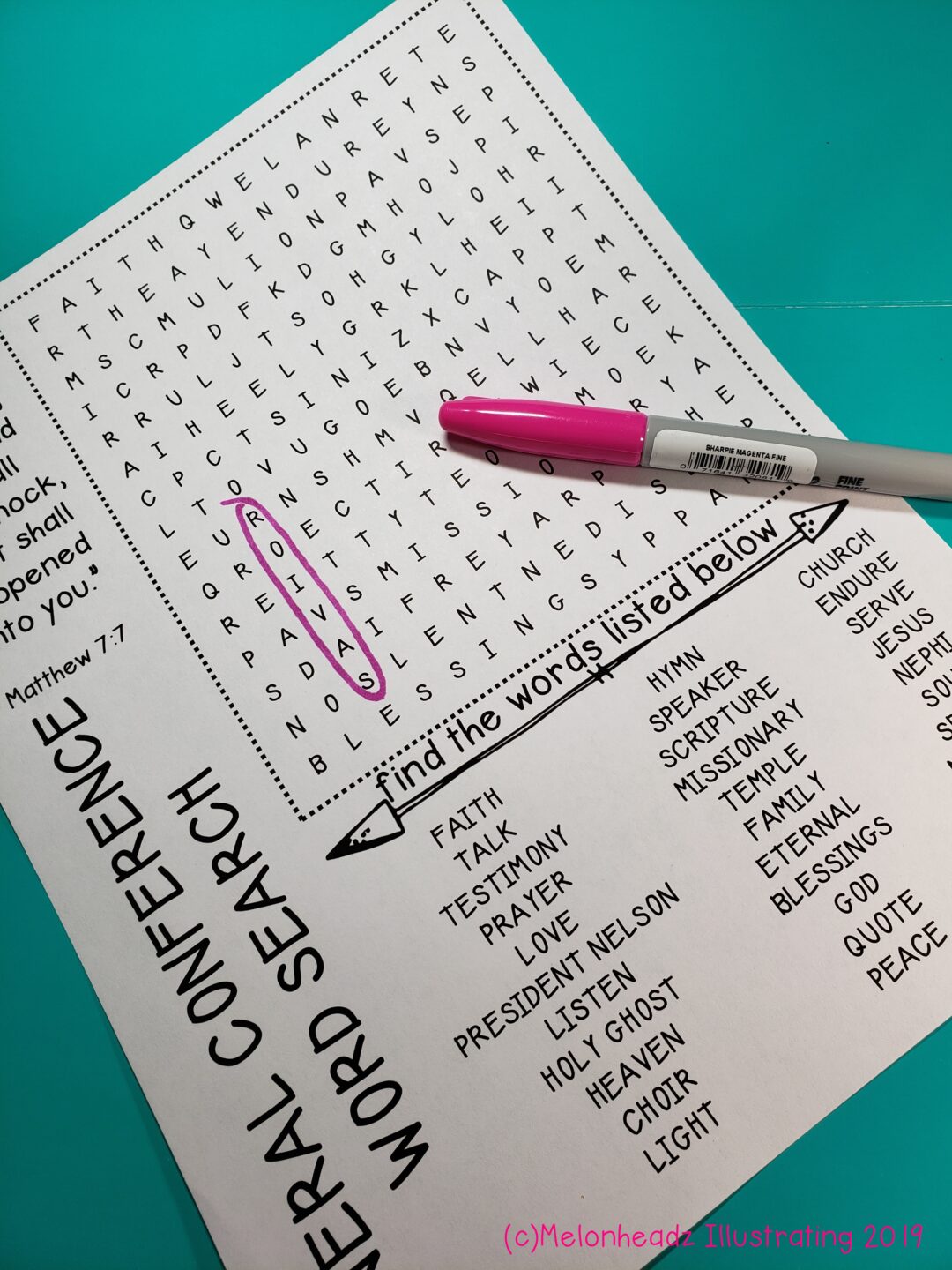 FREEBIE – General Conference Word Search LDS – Printable - Melonheadz