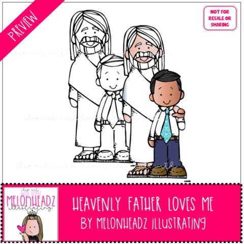 Heavenly Father loves me clip art MINI LDS - Melonheadz