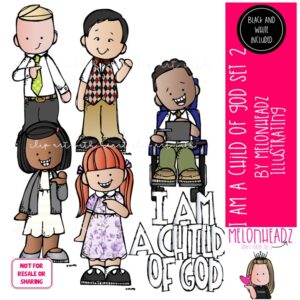 I am a child of God clip art 2, LDS, Christian MINI