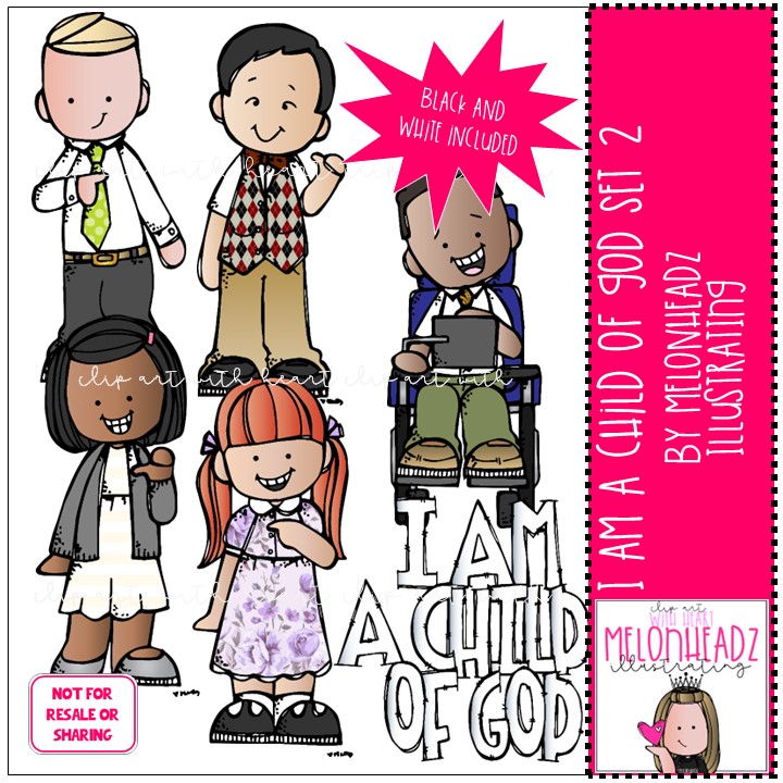 I am a child of God clip art MINI Set 2 LDS | Melonheadz Illustrating