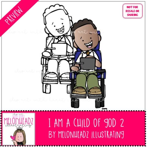 I am a child of God clip art MINI Set 2 LDS - Melonheadz