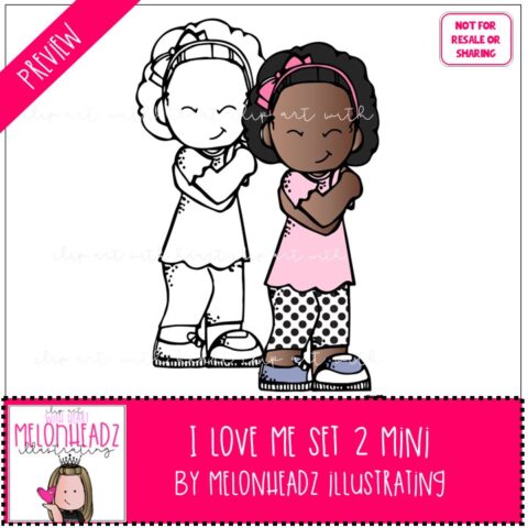 I love Me clipart set 2 MINI - Melonheadz