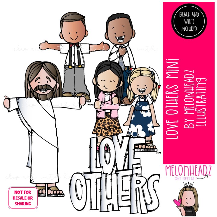Love Others clipart, Jesus, LDS, Christian Mini